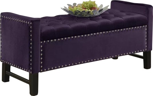 Carlie+Upholstered+Storage+Bench